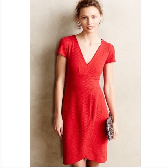Maeve Dresses & Skirts - Anthropologie Maeve Tulip-hem Red Dress